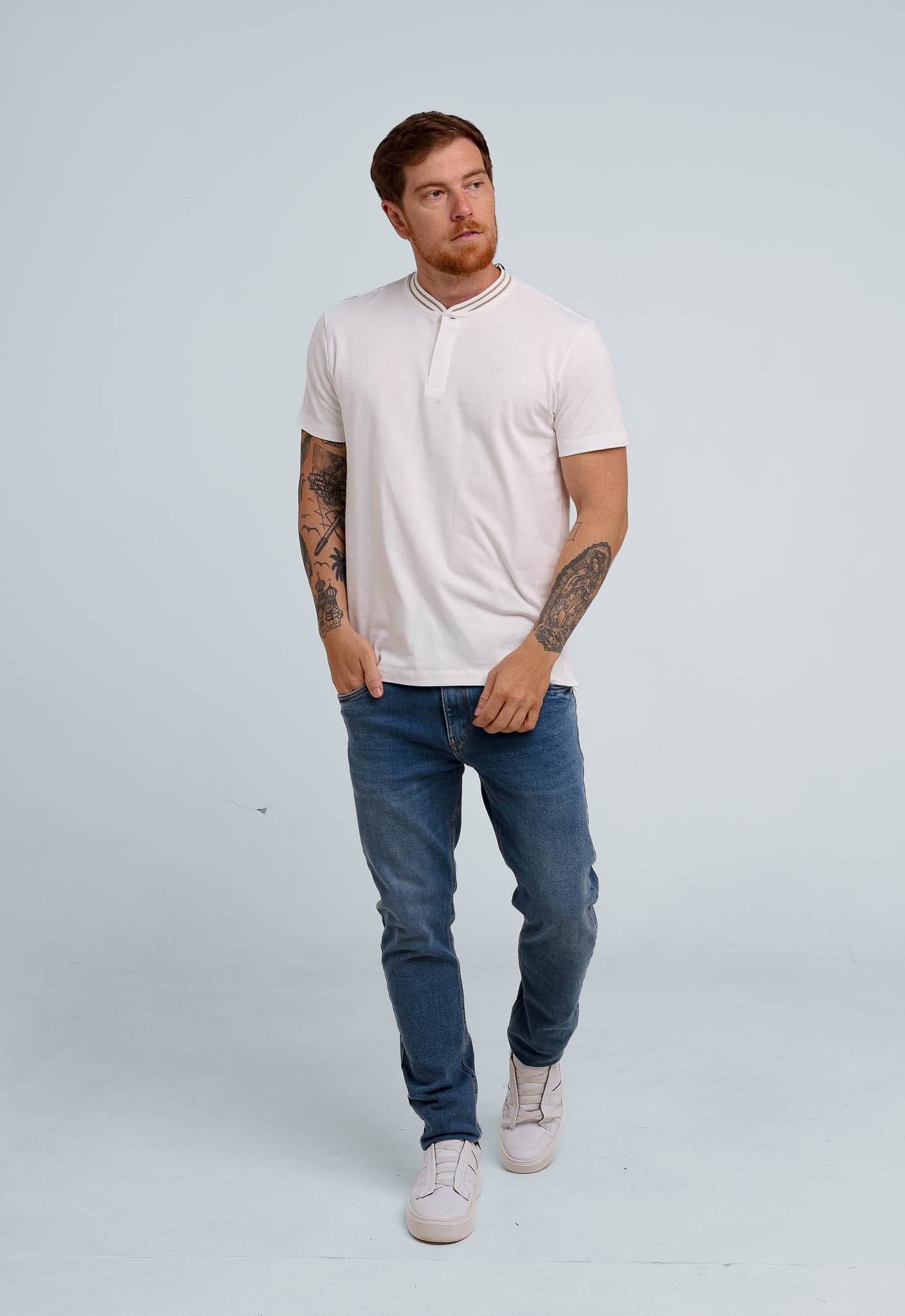 Polo Masculina Calvin Klein Slim Fit Gola Portuguesa Ck Peito. - Henri Store