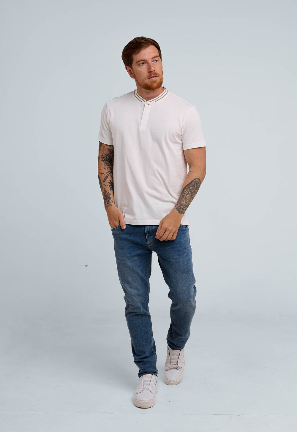 Polo Masculina Calvin Klein Slim Fit Gola Portuguesa Ck Peito. - Henri Store