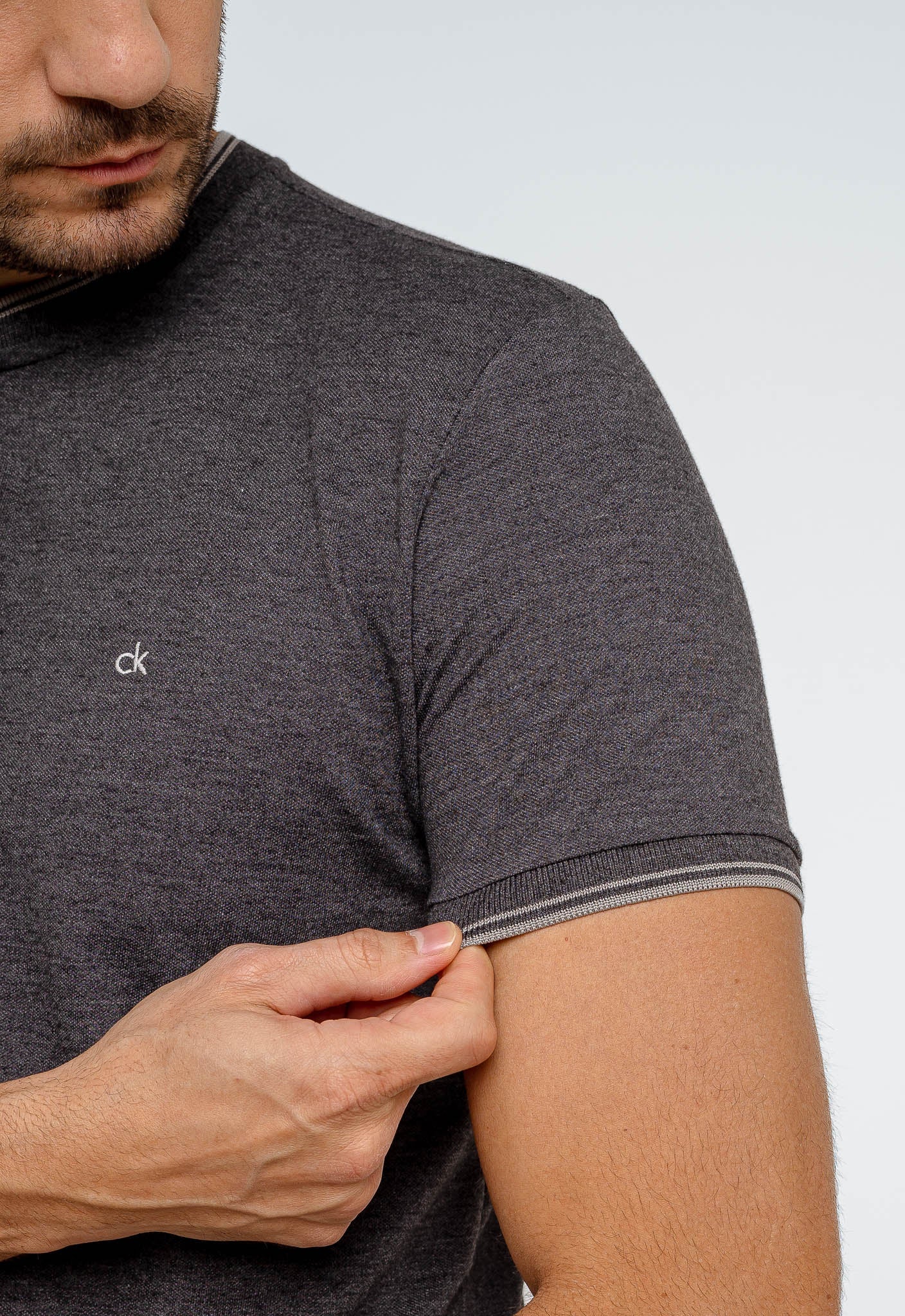 Polo Masculina Calvin Klein Slim Fit Gola Portuguesa Ck Peito - Henri Store