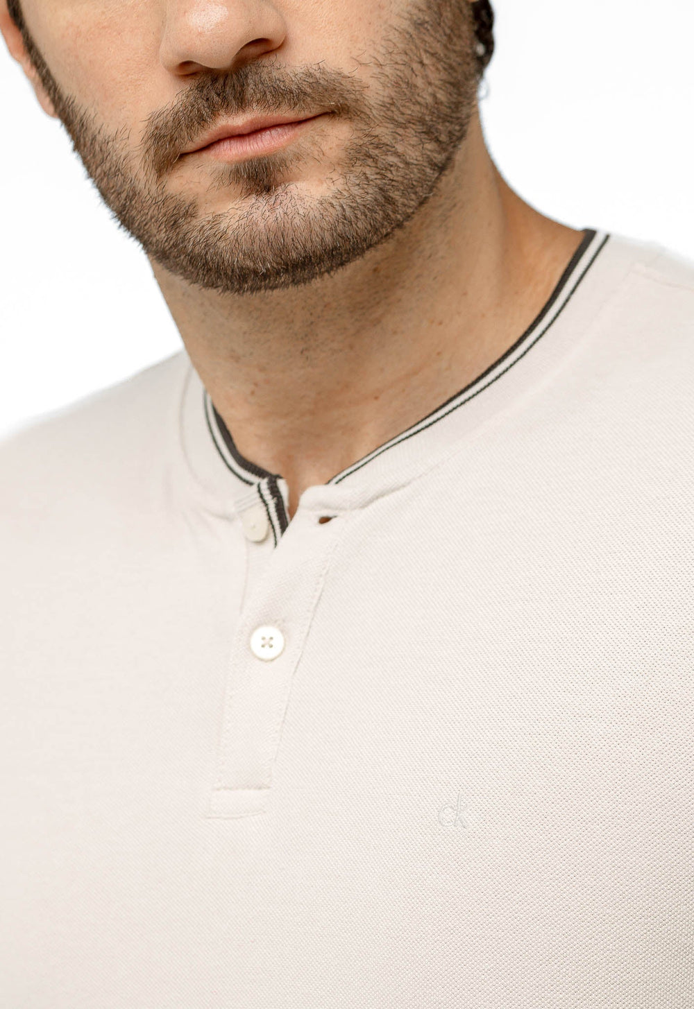 Polo Masculina Calvin Klein Slim Fit Gola Portuguesa Ck Peito - Henri Store
