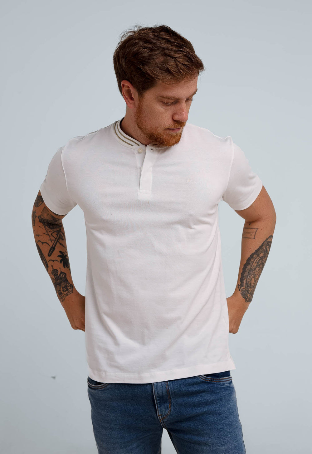 Polo Masculina Calvin Klein Slim Fit Gola Portuguesa Ck Peito. - Henri Store