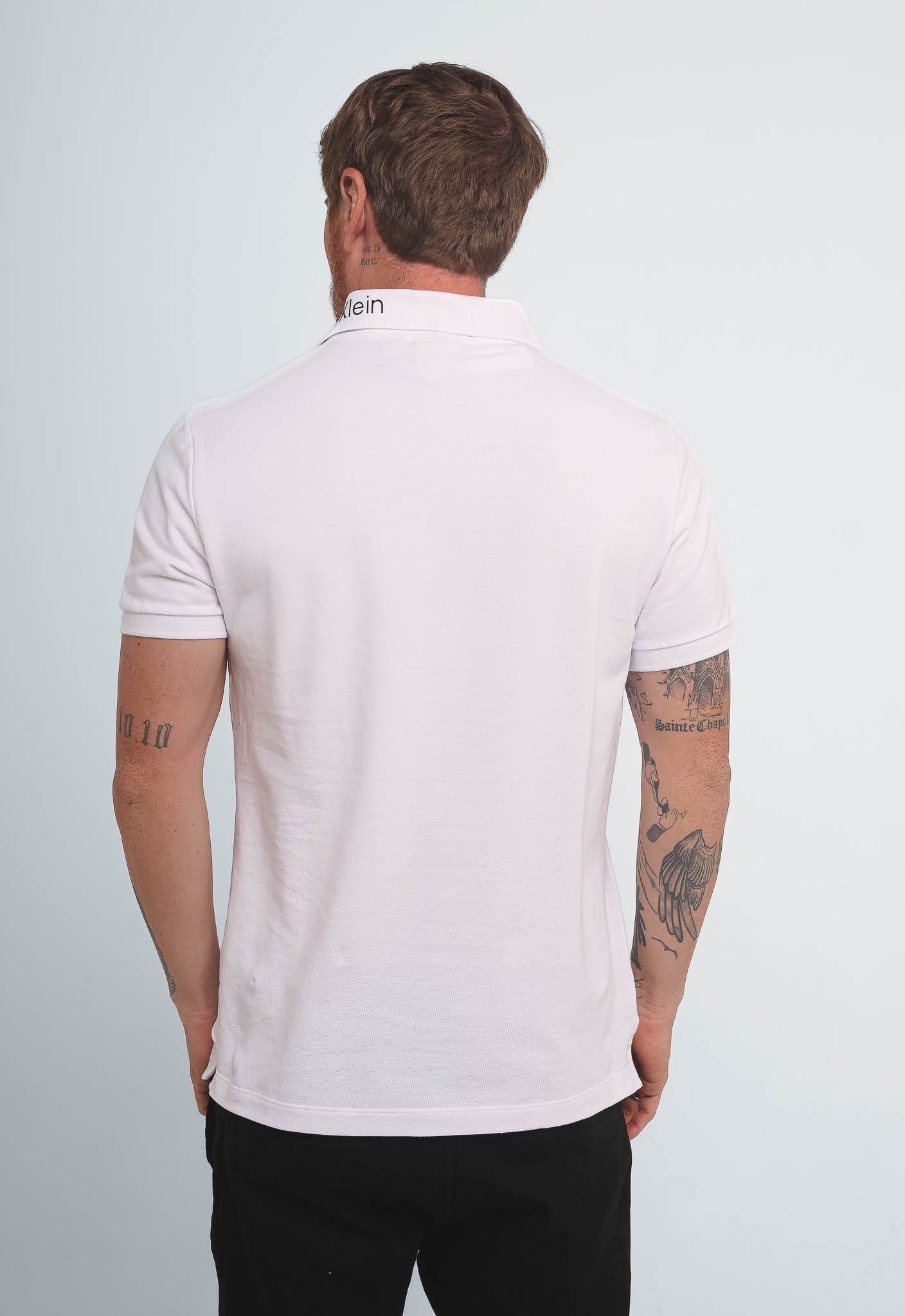 Polo Masculina Calvin Klein Slim Fit Logo Gola - Henri Store