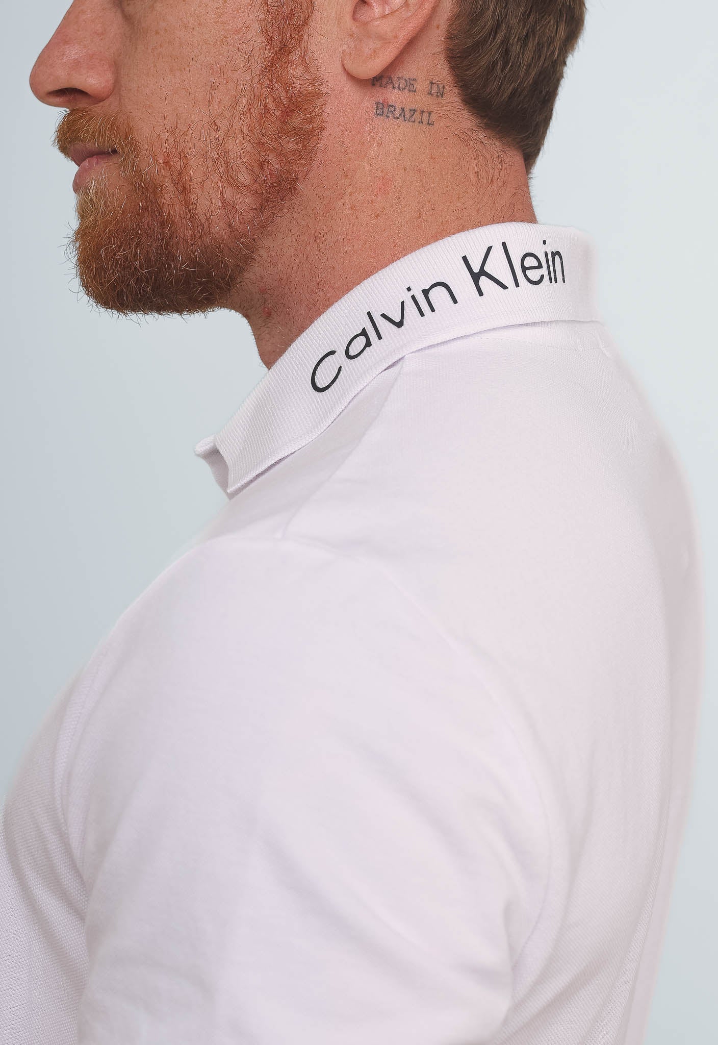 Polo Masculina Calvin Klein Slim Fit Logo Gola - Henri Store