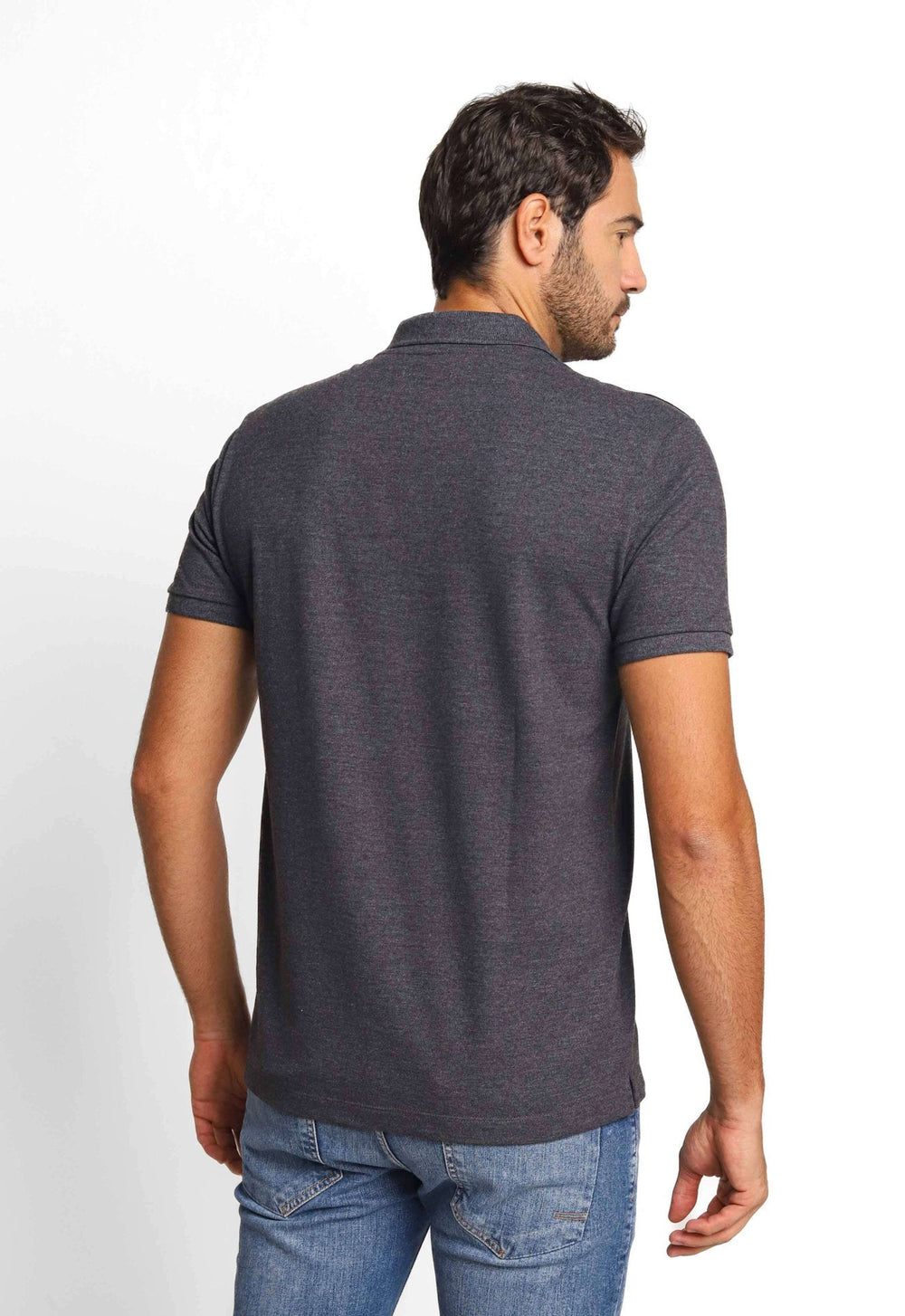 Polo Masculina Calvin Klein Slim Fit Logo Ombro - Henri Store