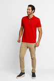 Polo Masculina Calvin Klein Slim Fit Logo Termocolante Vermelho - Henri Store