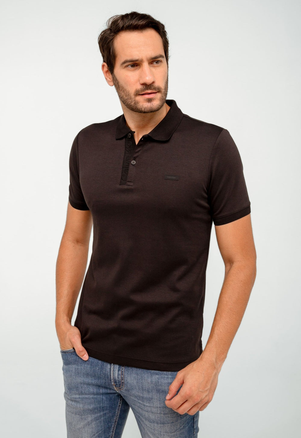 Polo Masculina Calvin Klein Slim Fit Logo Vista - Henri Store
