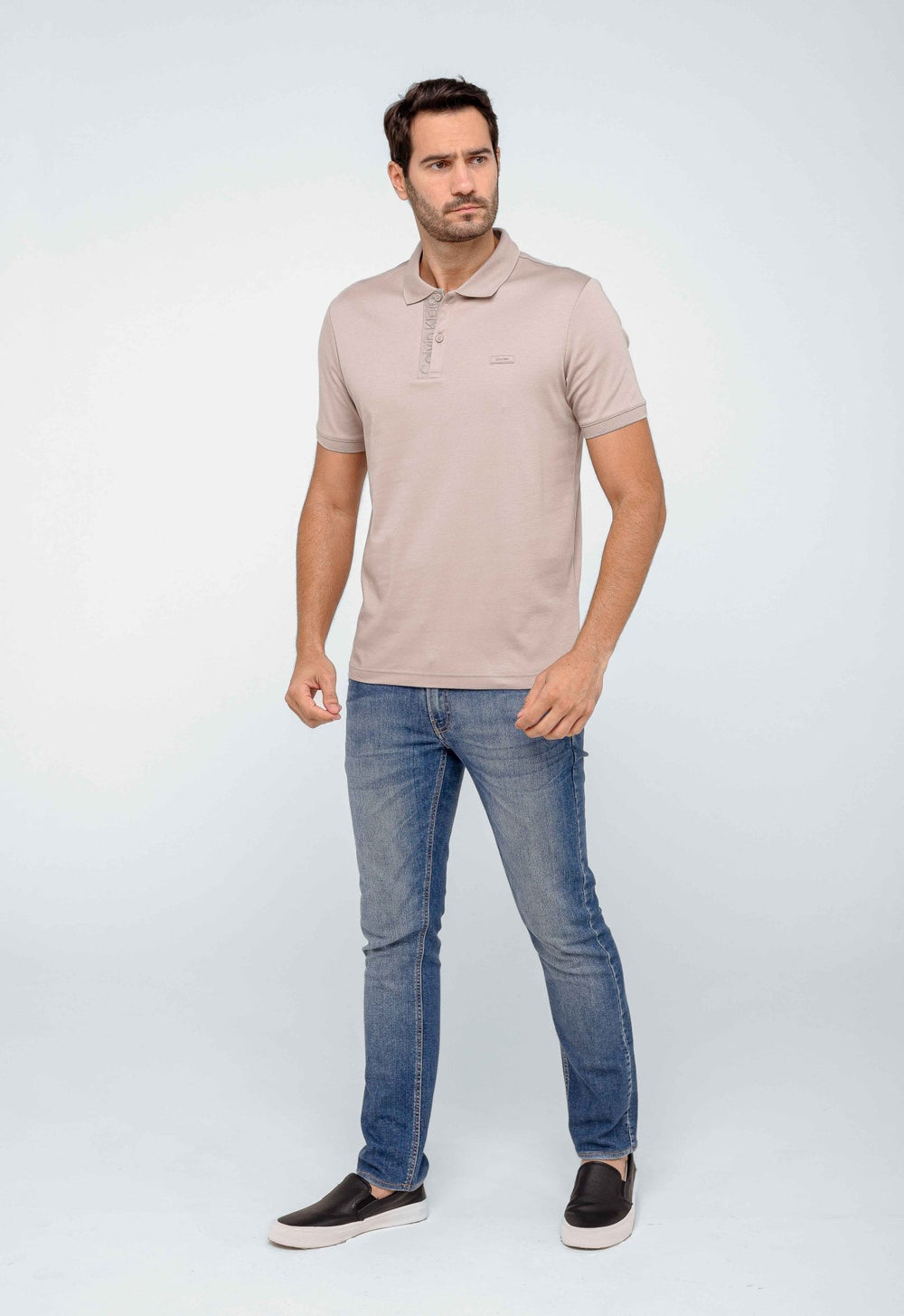Polo Masculina Calvin Klein Slim Fit Logo Vista - Henri Store