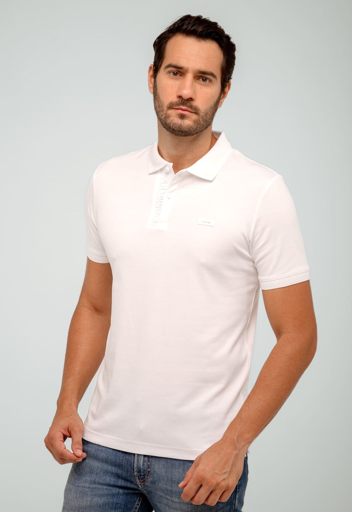 Polo Masculina Calvin Klein Slim Fit Logo Vista - Henri Store