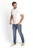 Polo Masculina Calvin Klein Slim Fit Piquet Branca - Henri Store