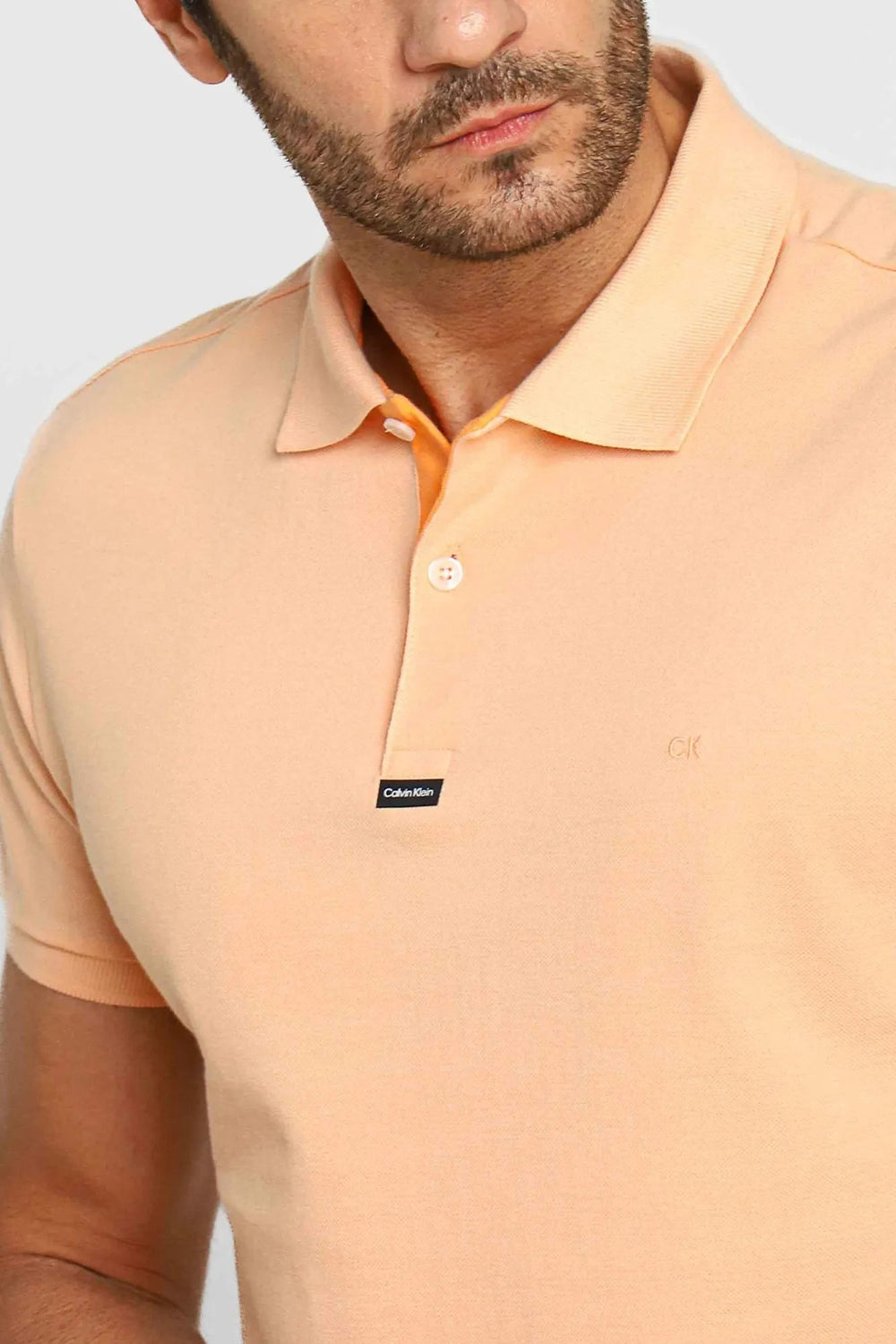Polo Masculina Calvin Klein Slim Fit Termocolante Laranja Claro - Henri Store