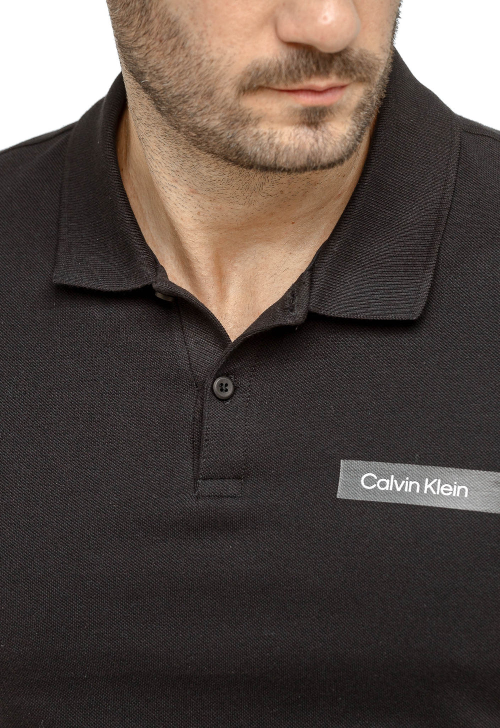 Polo Masculina Calvin Klein Slim Logo Peito - Henri Store