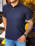 Polo Masculina Custom Fit Tommy Hilfiger Ivy Shirt CF Azul Marinho - Henri Store