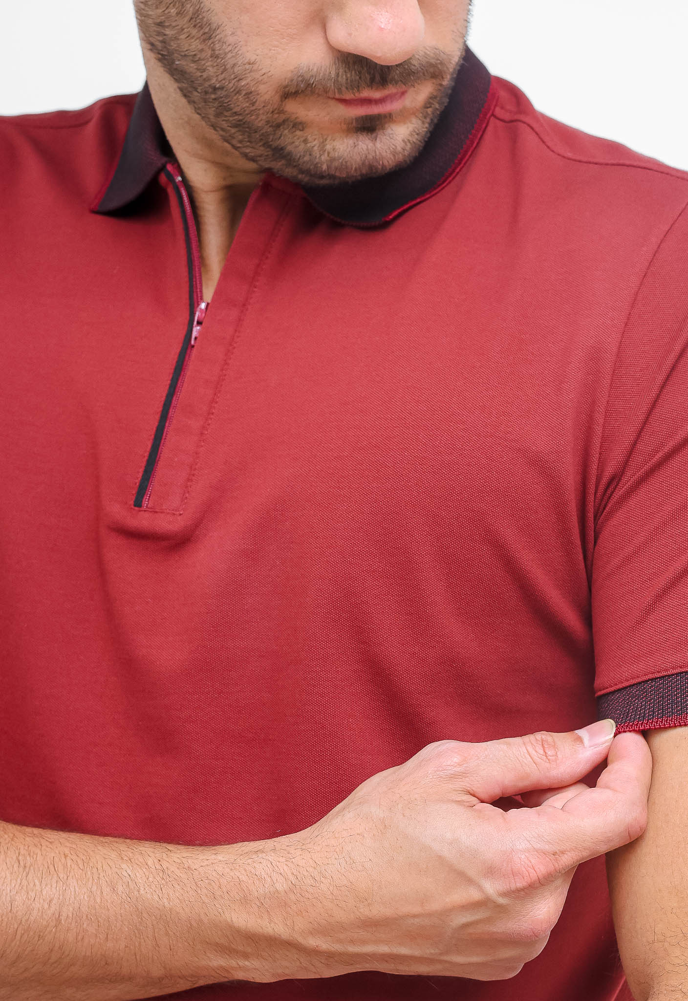 Polo Masculina Dom Henrico em Pima com Zíper - Henri Store