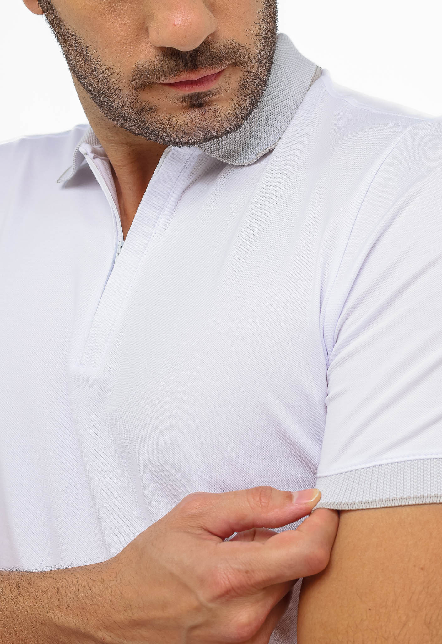 Polo Masculina Dom Henrico em Pima com Zíper - Henri Store