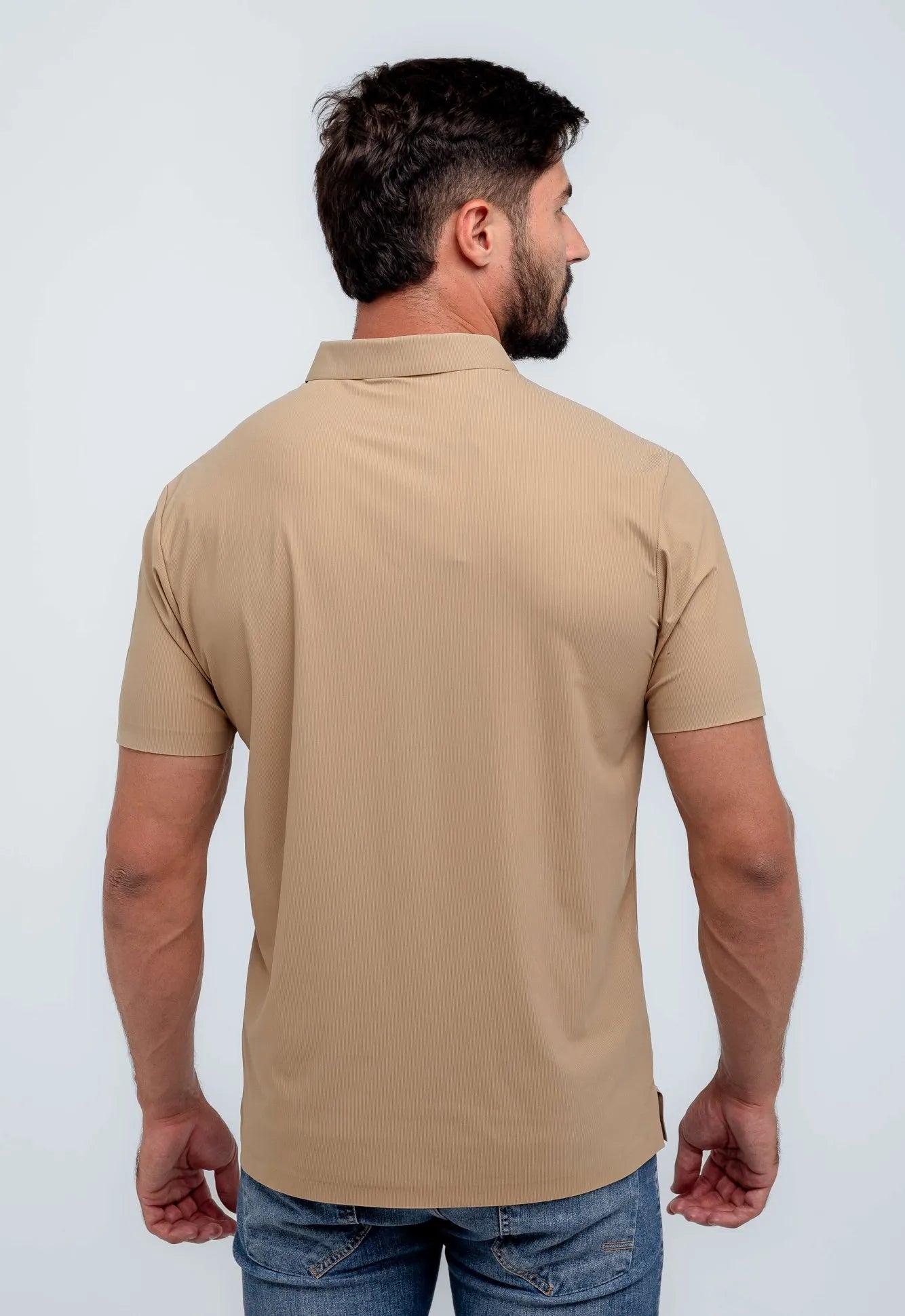 Polo Masculina Dom Henrico Poliamida Friso Central - Henri Store