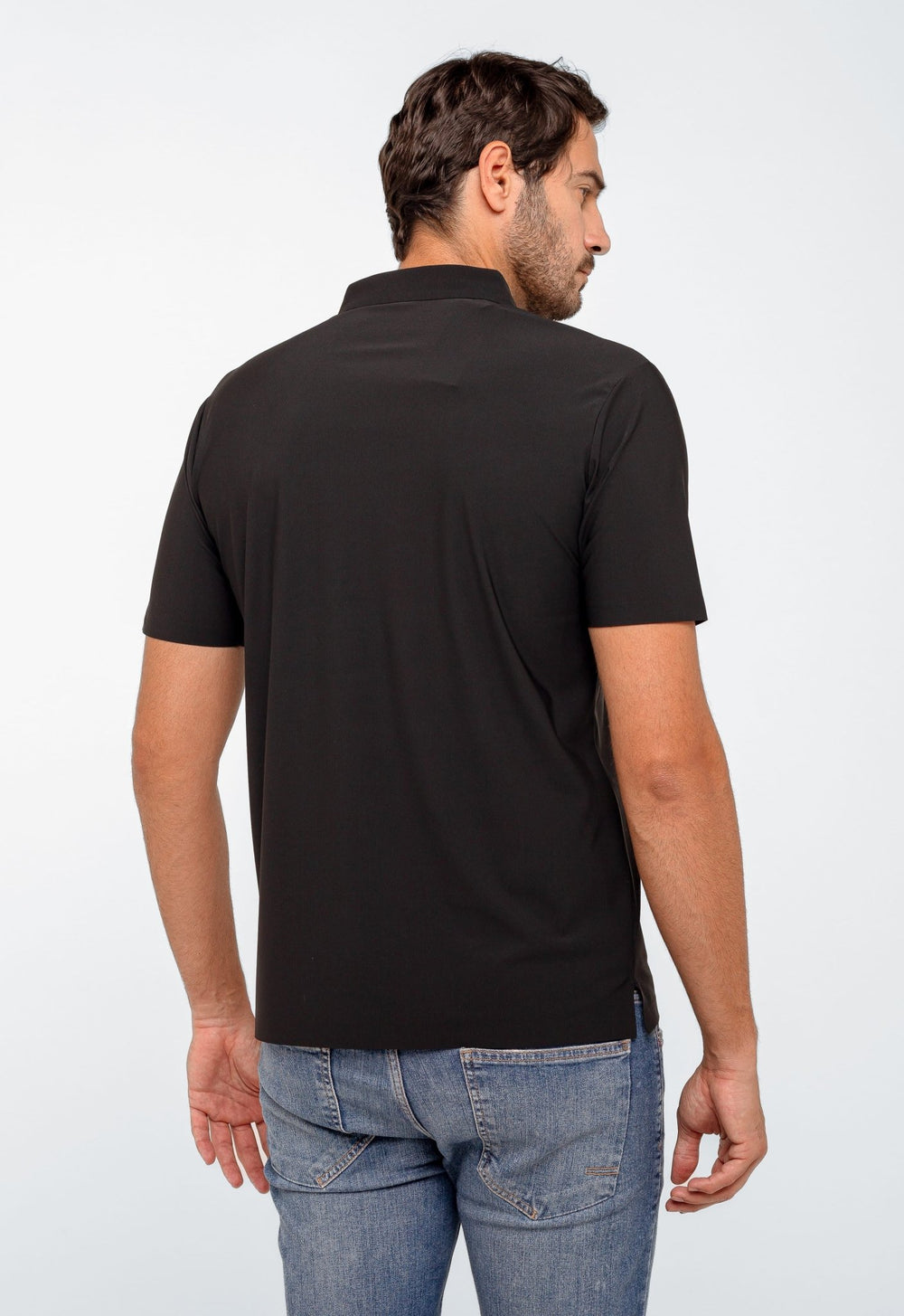 Polo Masculina Dom Henrico Poliamida Friso Central - Henri Store
