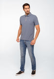Polo Masculina Dom Henrico Poliamida Friso Central - Henri Store