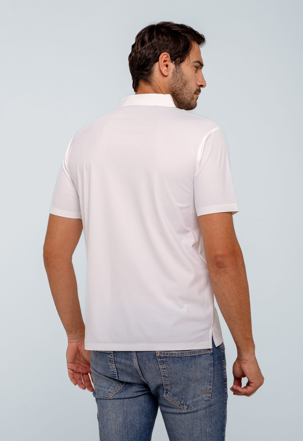 Polo Masculina Dom Henrico Poliamida Friso Central - Henri Store