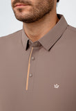 Polo Masculina Dom Henrico Poliamida Friso Central - Henri Store