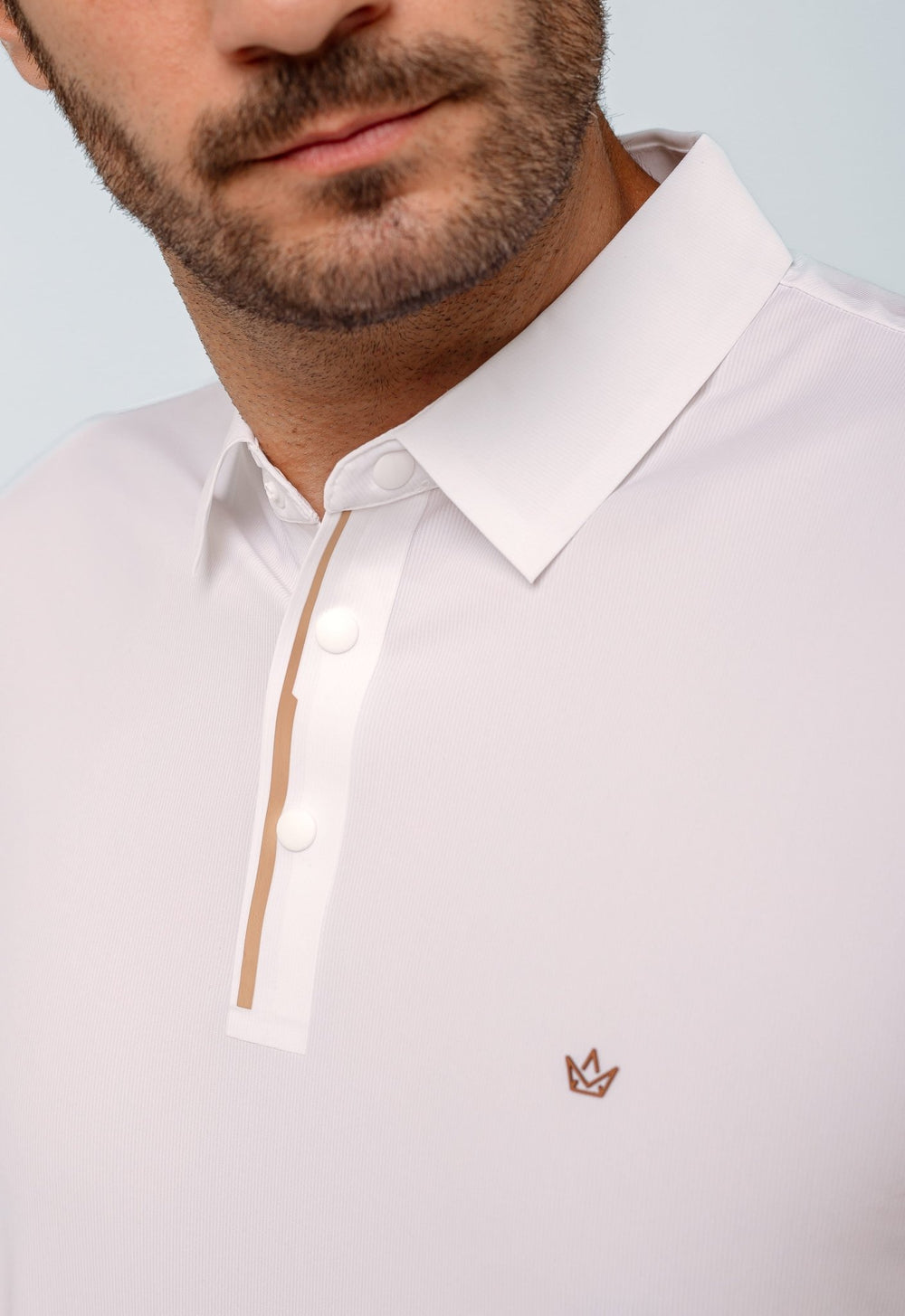 Polo Masculina Dom Henrico Poliamida Friso Central - Henri Store