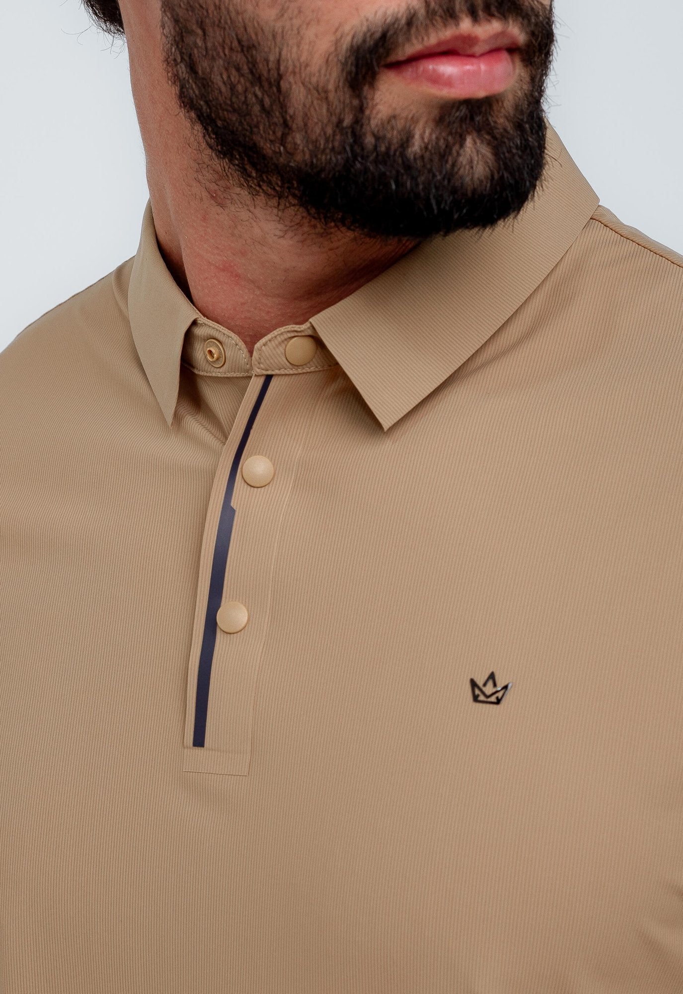 Polo Masculina Dom Henrico Poliamida Friso Central - Henri Store