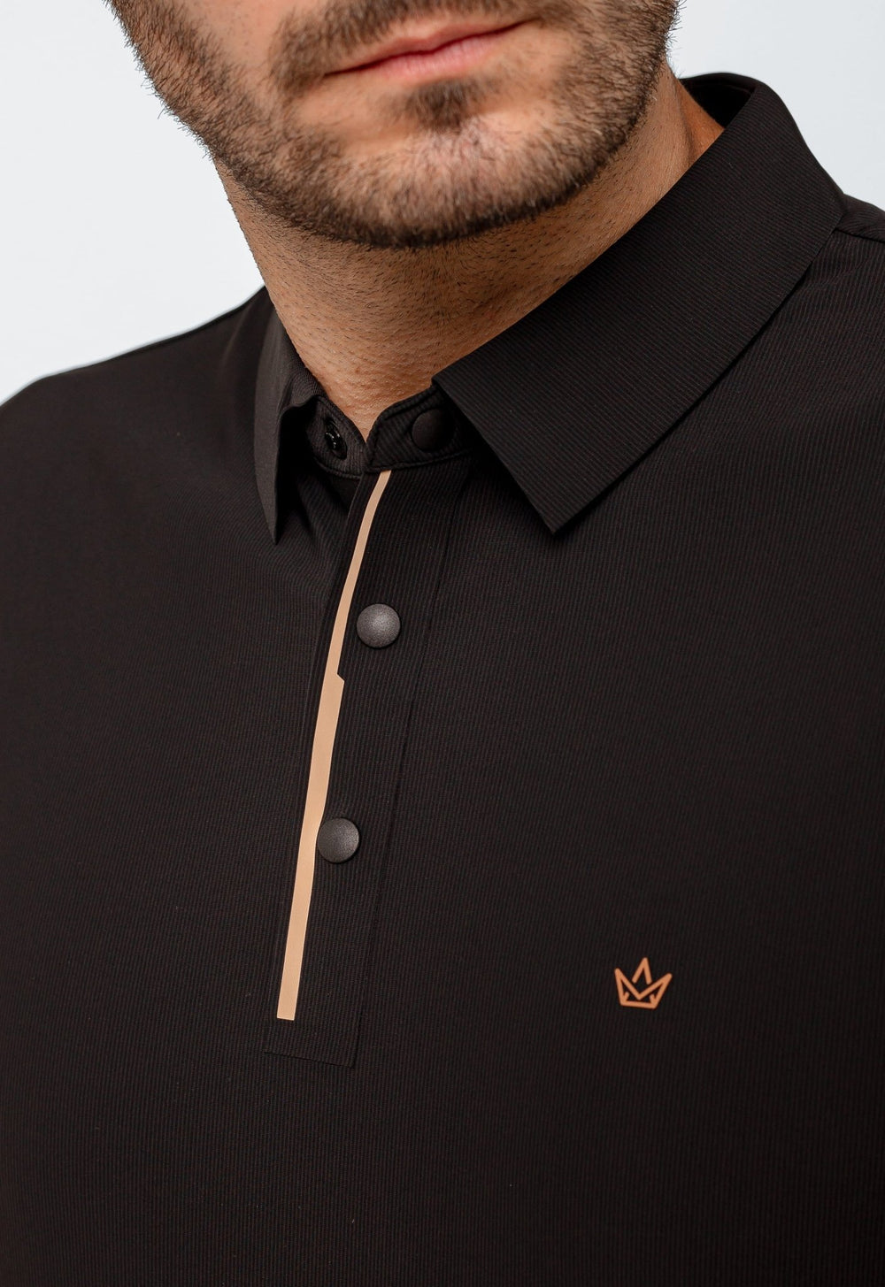 Polo Masculina Dom Henrico Poliamida Friso Central - Henri Store