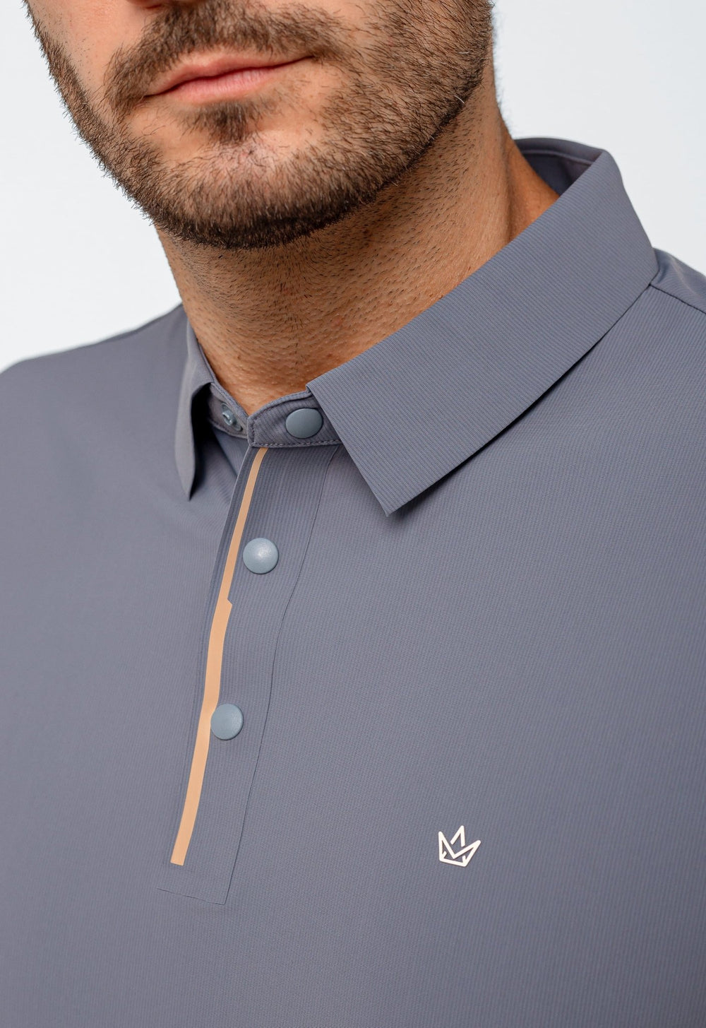 Polo Masculina Dom Henrico Poliamida Friso Central - Henri Store