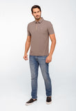 Polo Masculina Dom Henrico Poliamida Friso Central - Henri Store