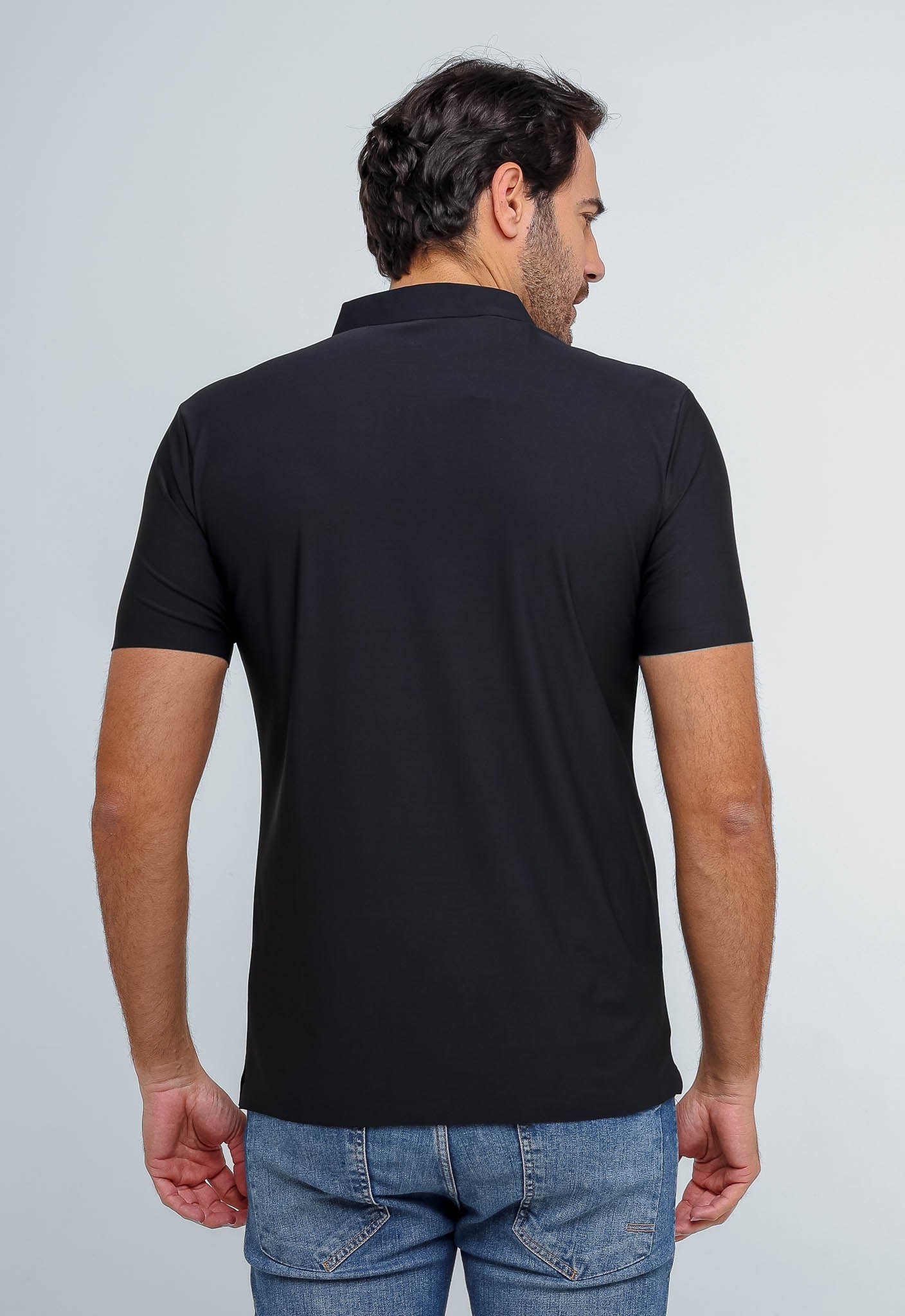 Polo Masculina Dom Henrico Poliamida Logo Peito - Henri Store