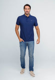 Polo Masculina Dom Henrico Poliamida Logo Peito - Henri Store