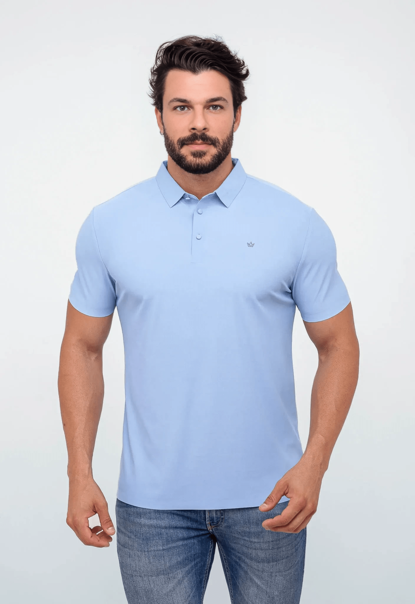 Polo Masculina Dom Henrico Poliamida Logo Peito - Henri Store