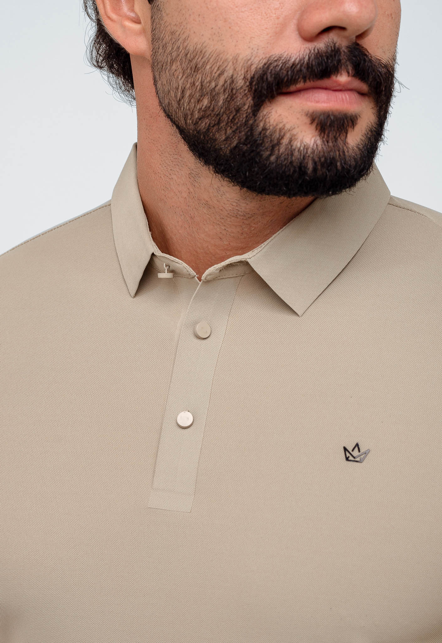 Polo Masculina Dom Henrico Poliamida Logo Peito - Henri Store