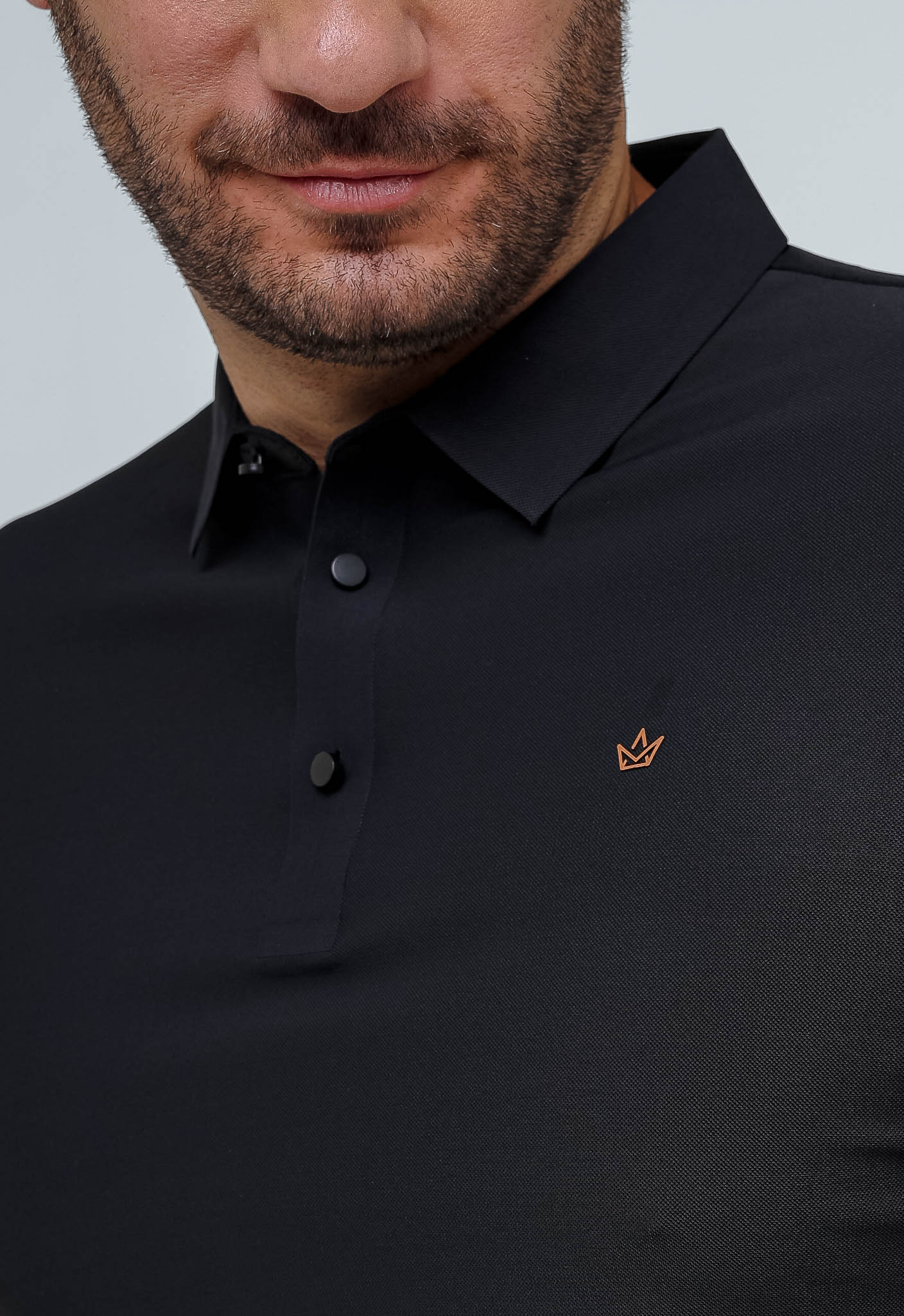 Polo Masculina Dom Henrico Poliamida Logo Peito - Henri Store