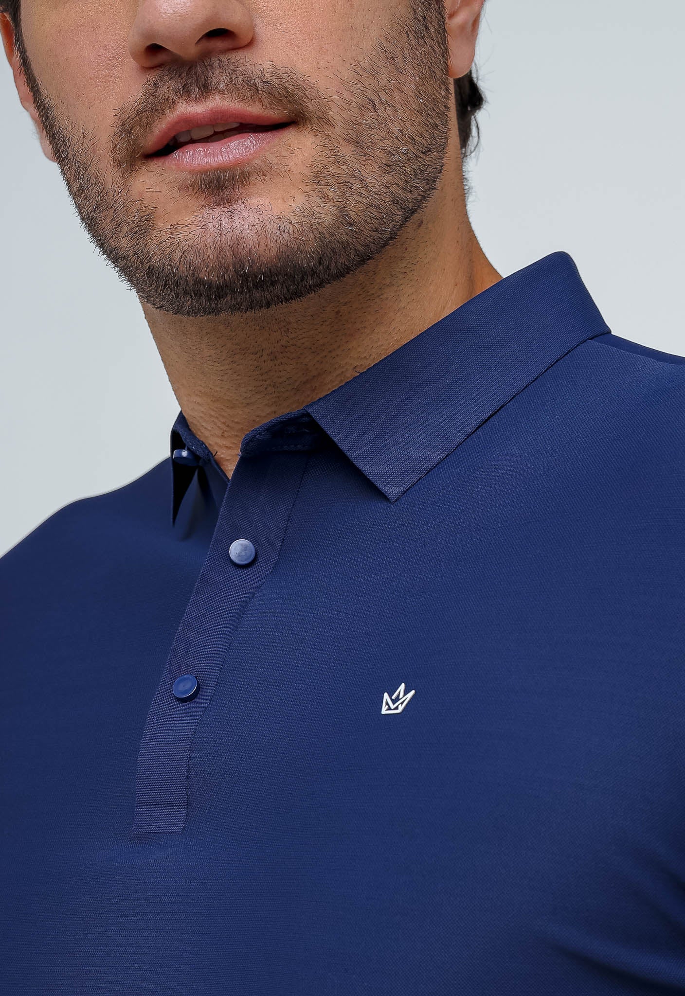 Polo Masculina Dom Henrico Poliamida Logo Peito - Henri Store