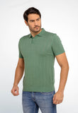 Polo Masculina Dom Henrico Texturizada Com Botão - Henri Store