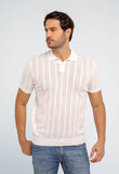 Polo Masculina Dom Henrico Texturizada Com Botão - Henri Store