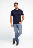 Polo Masculina Dom Henrico Texturizada Com Botão - Henri Store
