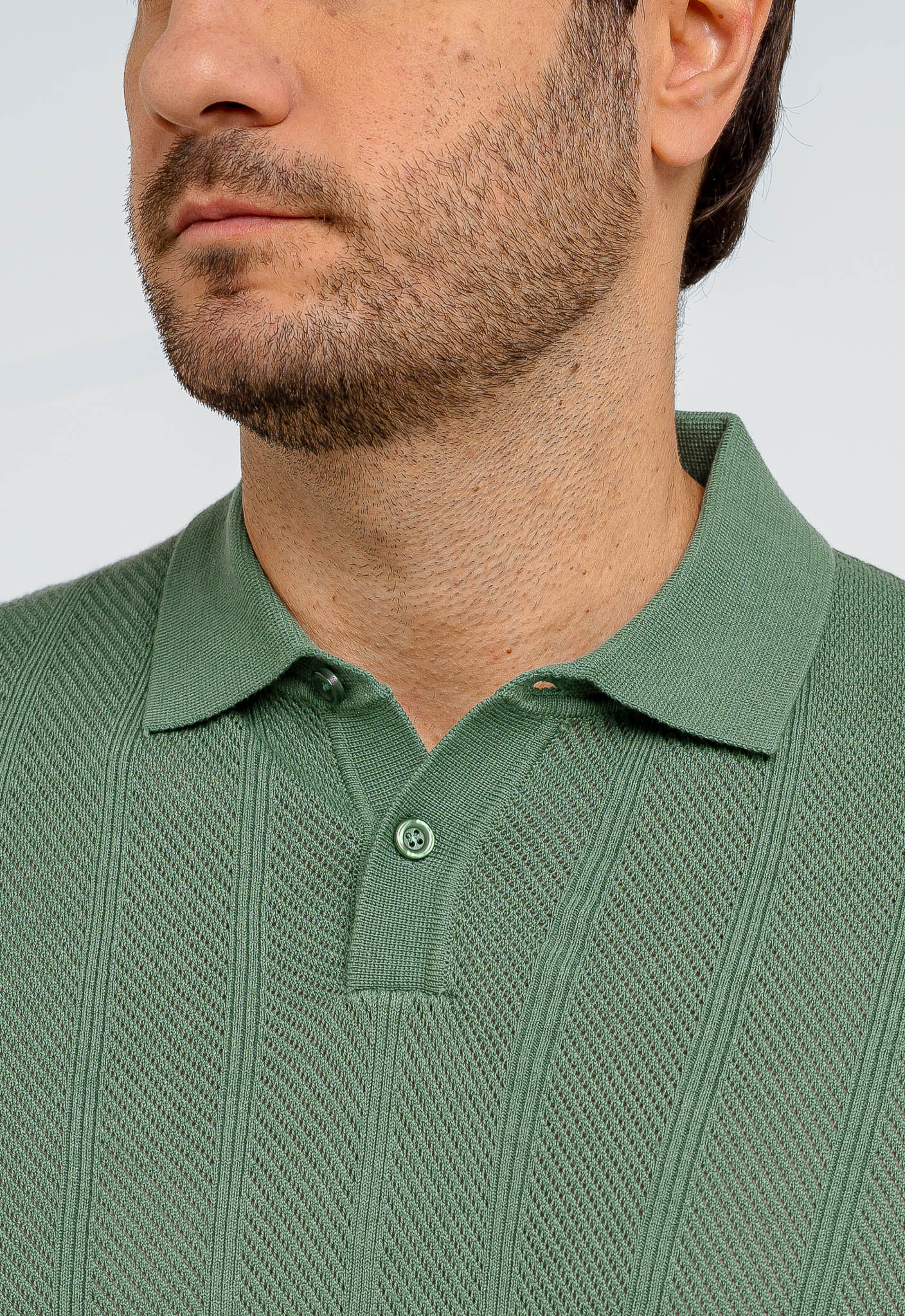 Polo Masculina Dom Henrico Texturizada Com Botão - Henri Store