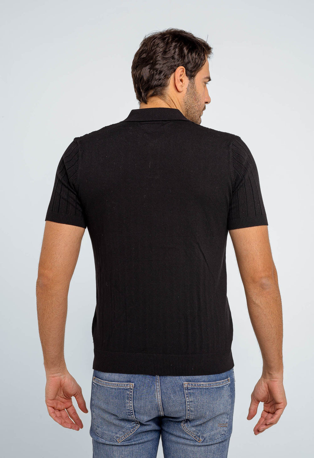 Polo Masculina Dom Henrico Texturizada Com Botão - Henri Store