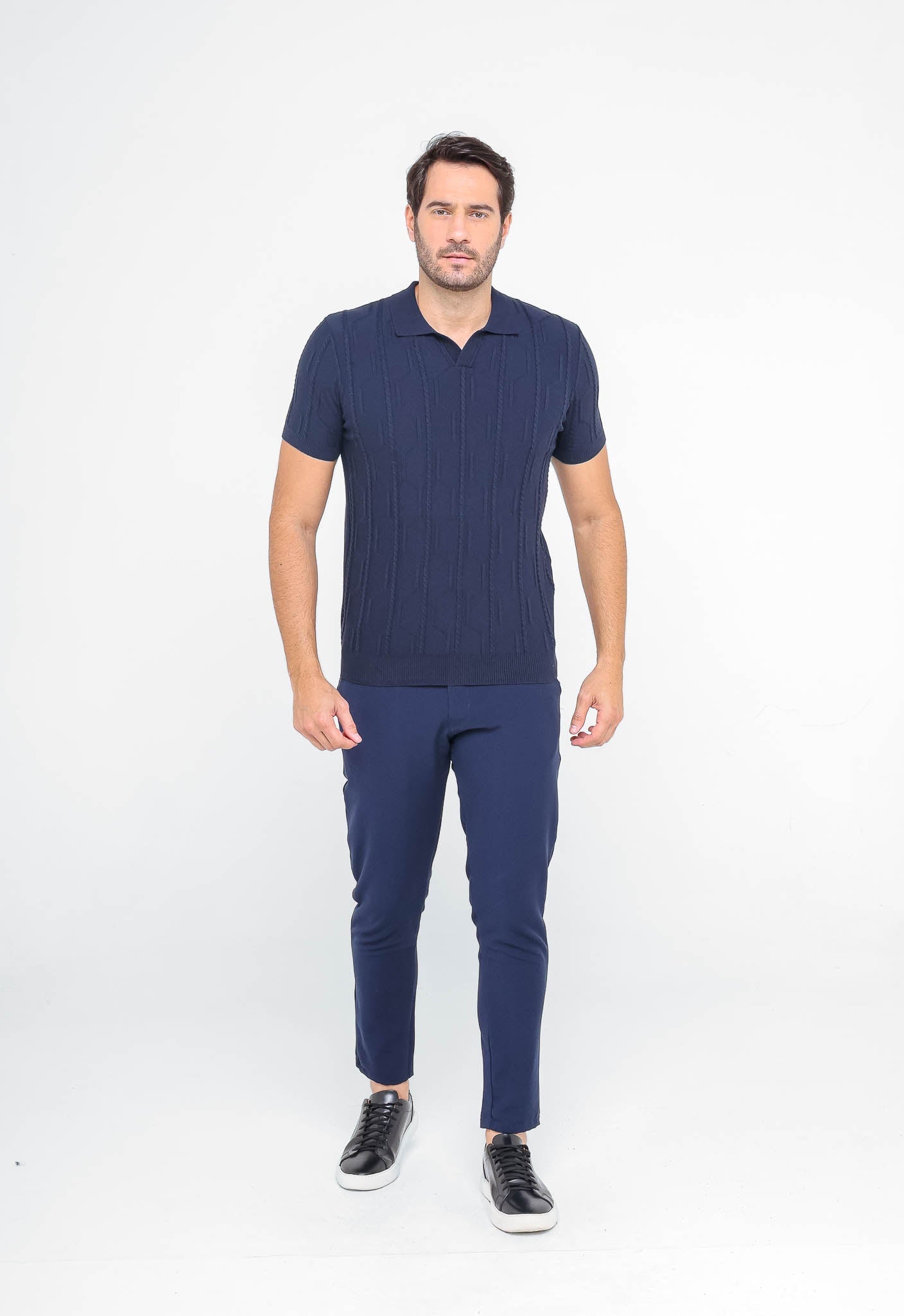 Polo Masculina Dom Henrico Texturizada - Henri Store