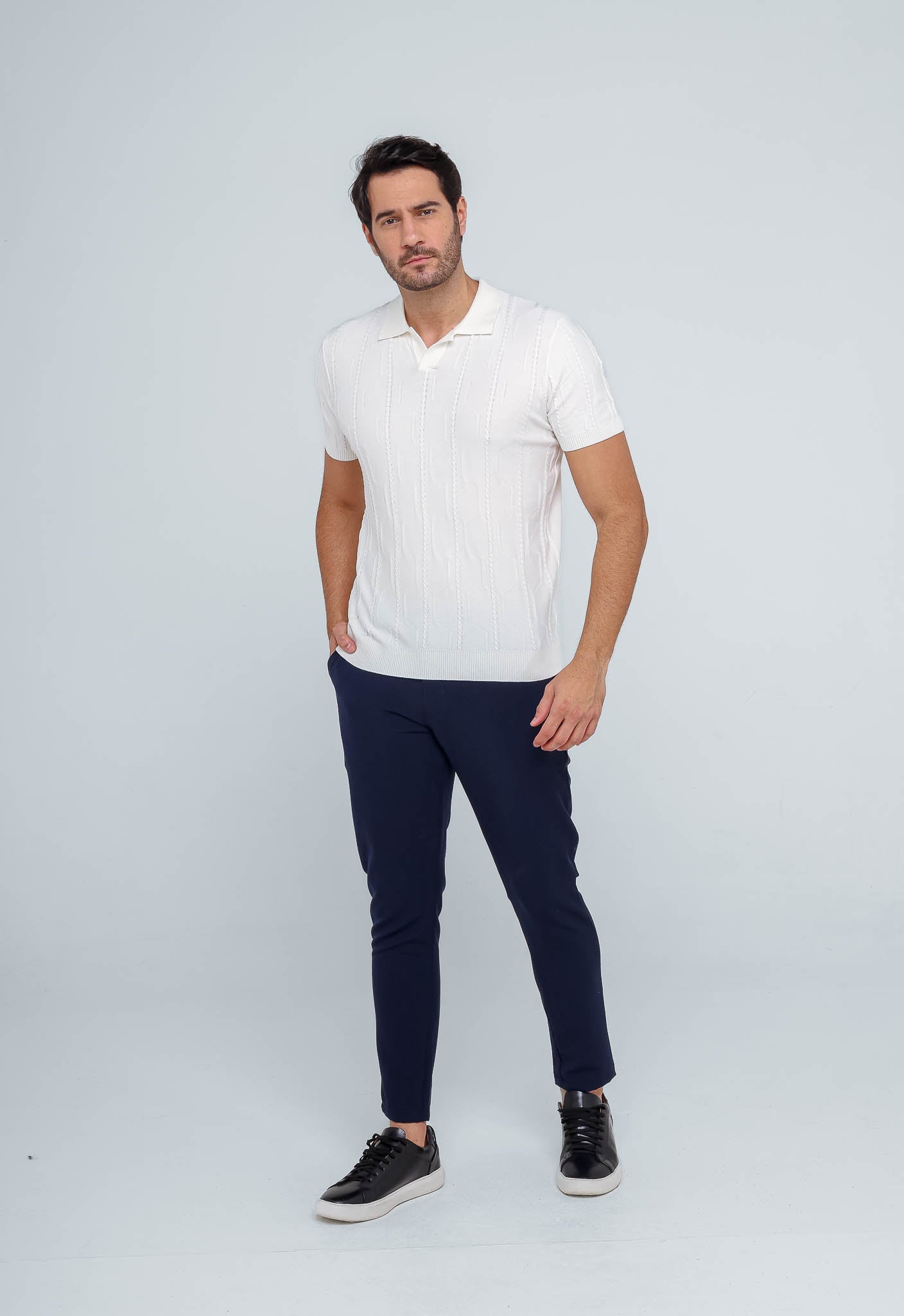 Polo Masculina Dom Henrico Texturizada - Henri Store