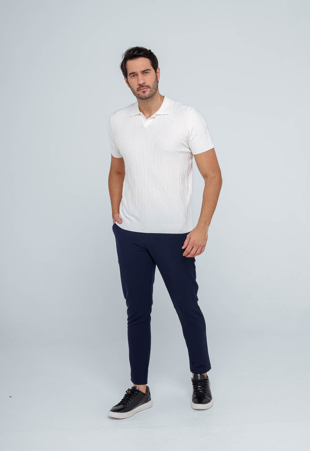 Polo Masculina Dom Henrico Texturizada - Henri Store