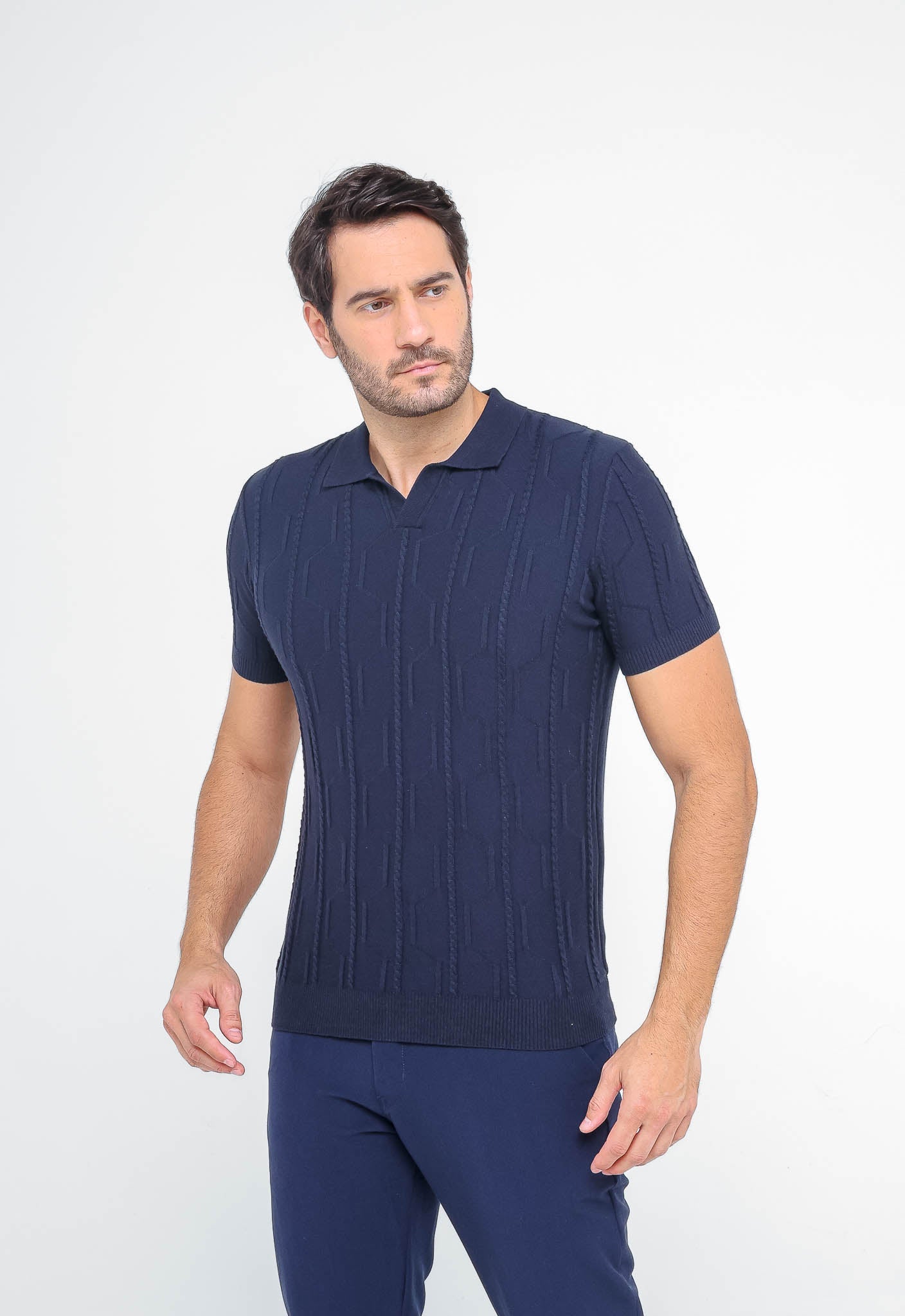 Polo Masculina Dom Henrico Texturizada - Henri Store