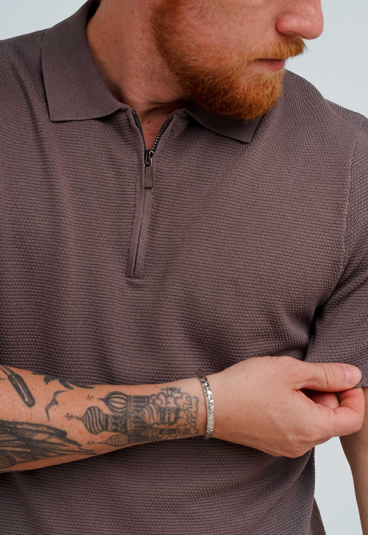 Polo Masculina Dom Henrico Trace com Zíper - Henri Store