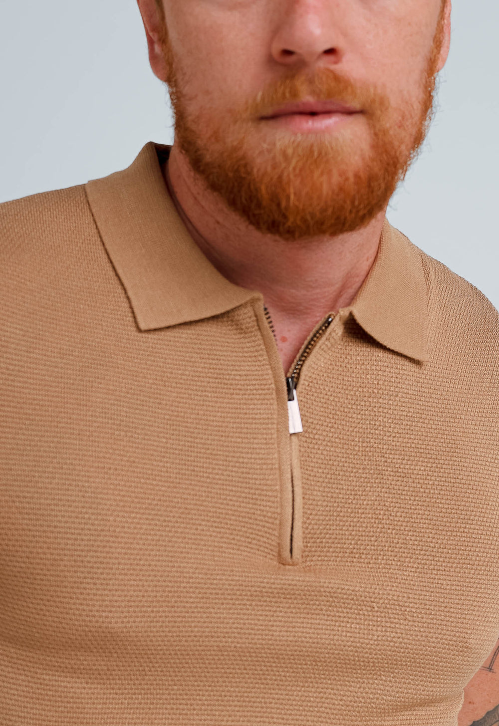 Polo Masculina Dom Henrico Trace com Zíper - Henri Store