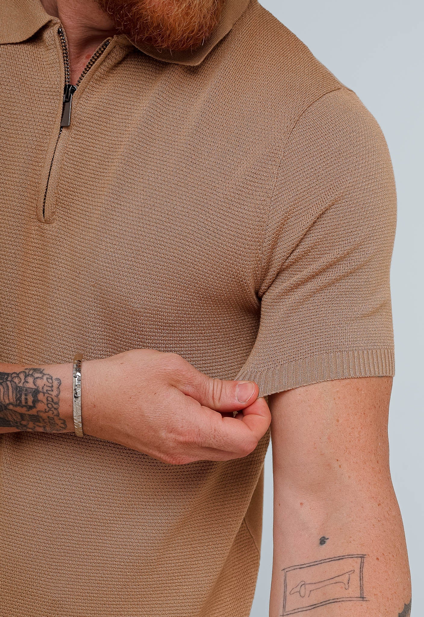 Polo Masculina Dom Henrico Trace com Zíper - Henri Store