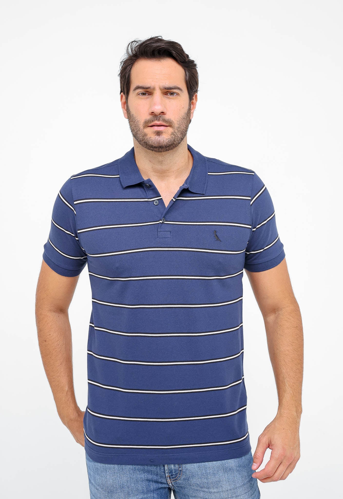 Polo Masculina em Piquet Reserva com Listras – Sale - Henri Store
