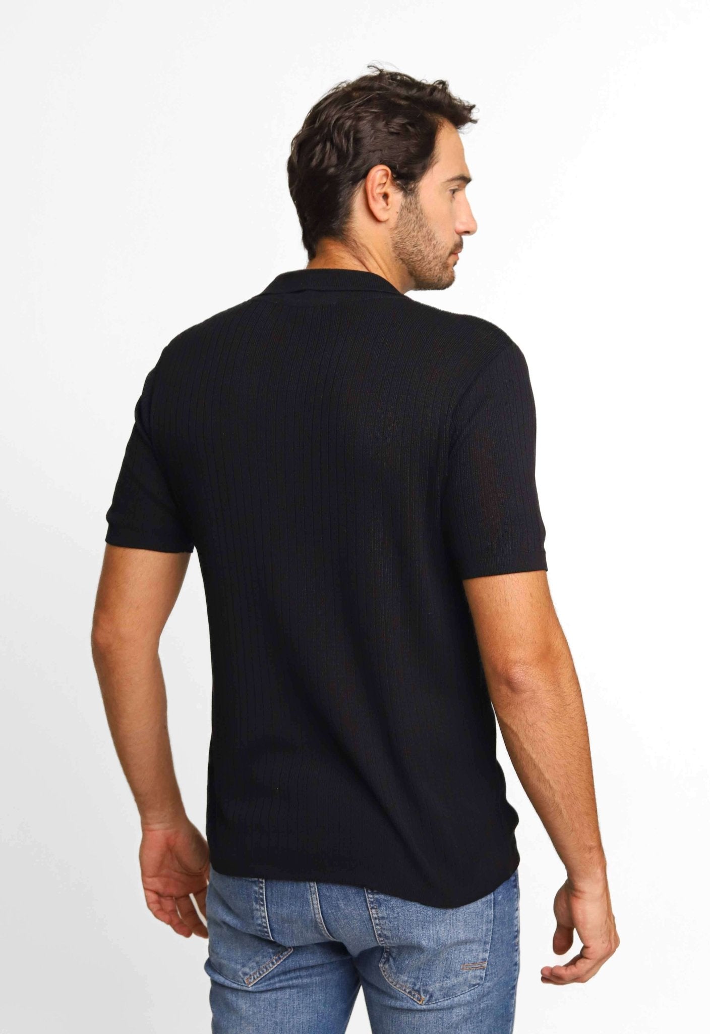 Polo Masculina em Tricot Canelado Dom Henrico - Henri Store