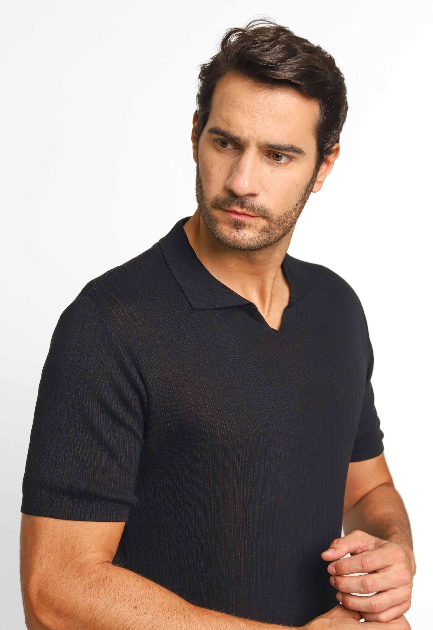Polo Masculina em Tricot Canelado Dom Henrico - Henri Store