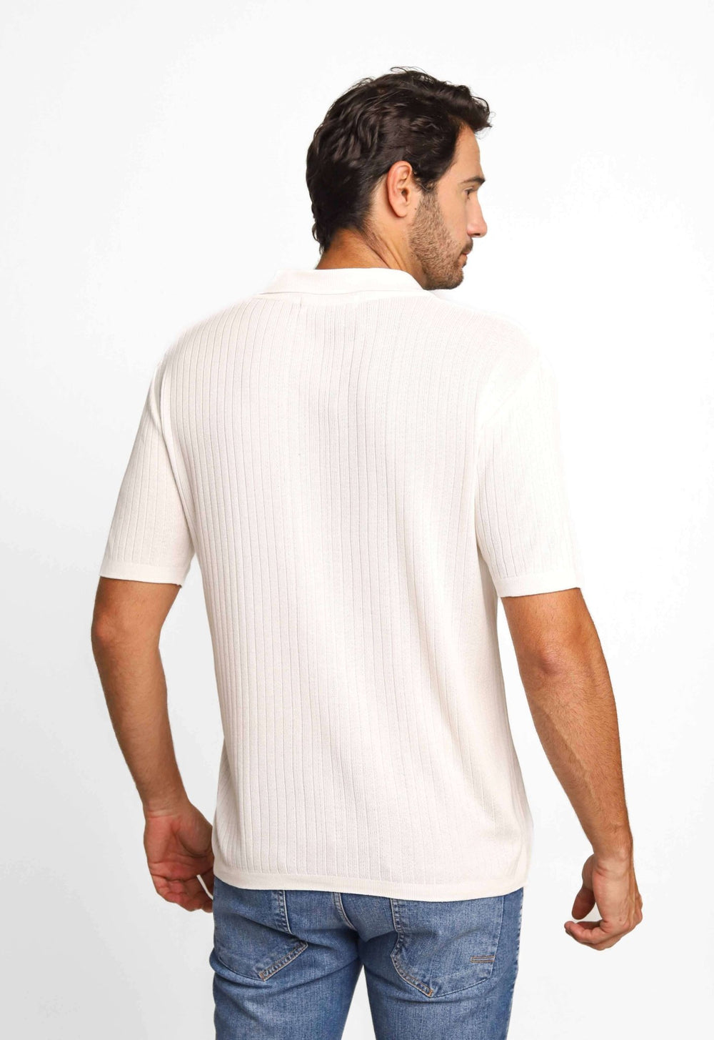 Polo Masculina em Tricot Canelado Dom Henrico - Henri Store